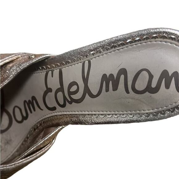 SAM ELDERMAN ODA METALLIC GOLD KNOT OPEN TOE SANDALS SIZE 8.5M - Picture 6 of 6